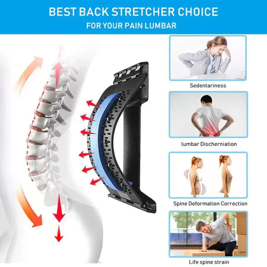 Back Stretcher, Magic Back Support Spine Stretcher with Foam Pad, Back Massager Stretcher