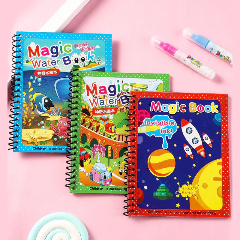 Two In One Kids Learning Deal (Sank Magic Book + Water Magic Book)