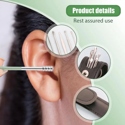 Ear Cleaner Earwax Removal Tools with Pu Leather Case