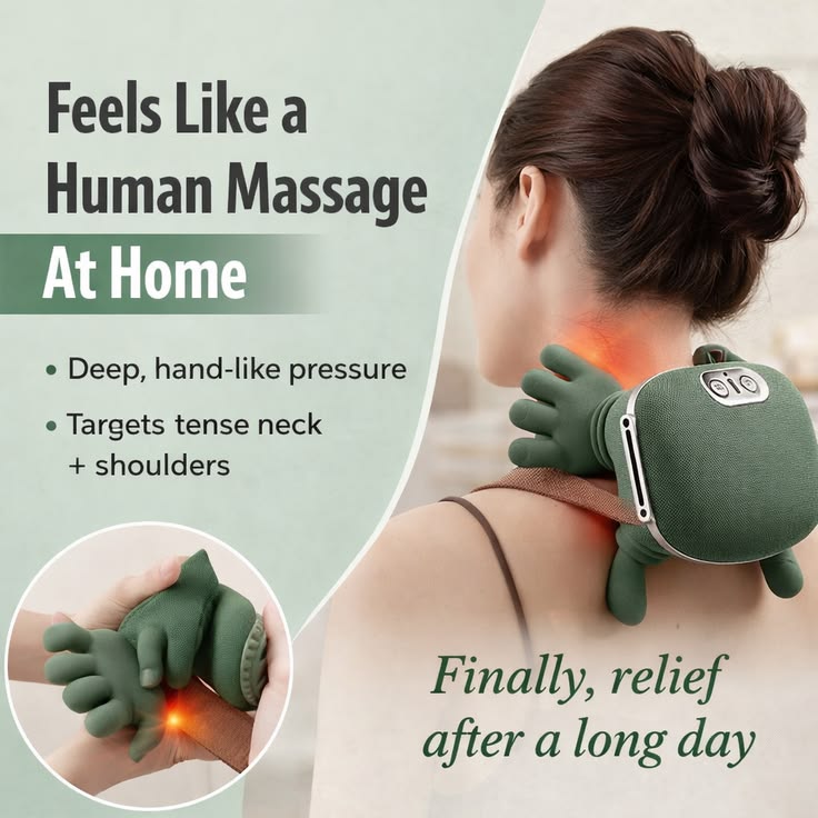 Neck & Shoulder Massager With Heat – Deep Tissue Pain Relief