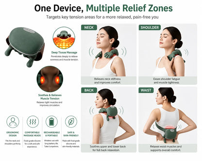 Neck & Shoulder Massager With Heat – Deep Tissue Pain Relief