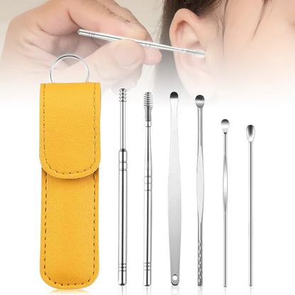 Ear Cleaner Earwax Removal Tools with Pu Leather Case