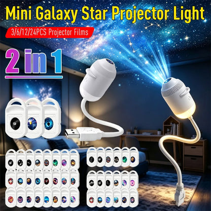 Starry Sky Galaxy Star Night Light Projector Lamp