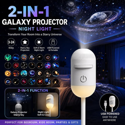 Starry Sky Galaxy Star Night Light Projector Lamp