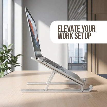 BILAFIYA Premium Adjustable Laptop Stand – Foldable Aluminum Tablet & Laptop Holder