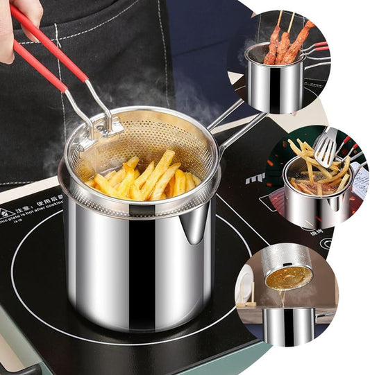 Stainless Fryer Pot with Strainer ( 1200ml )