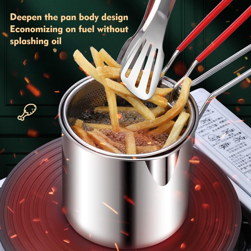 Stainless Fryer Pot with Strainer ( 1200ml )