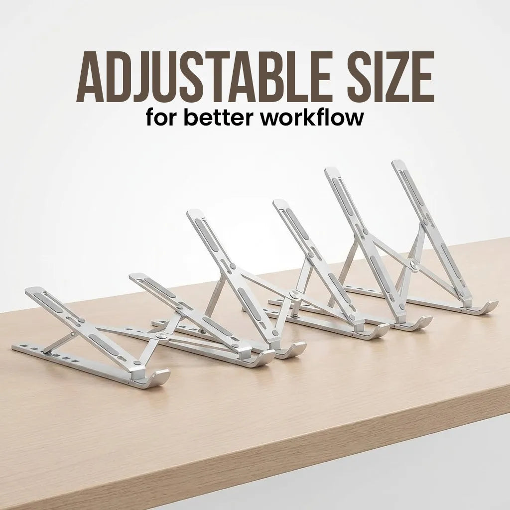 BILAFIYA Premium Adjustable Laptop Stand – Foldable Aluminum Tablet & Laptop Holder