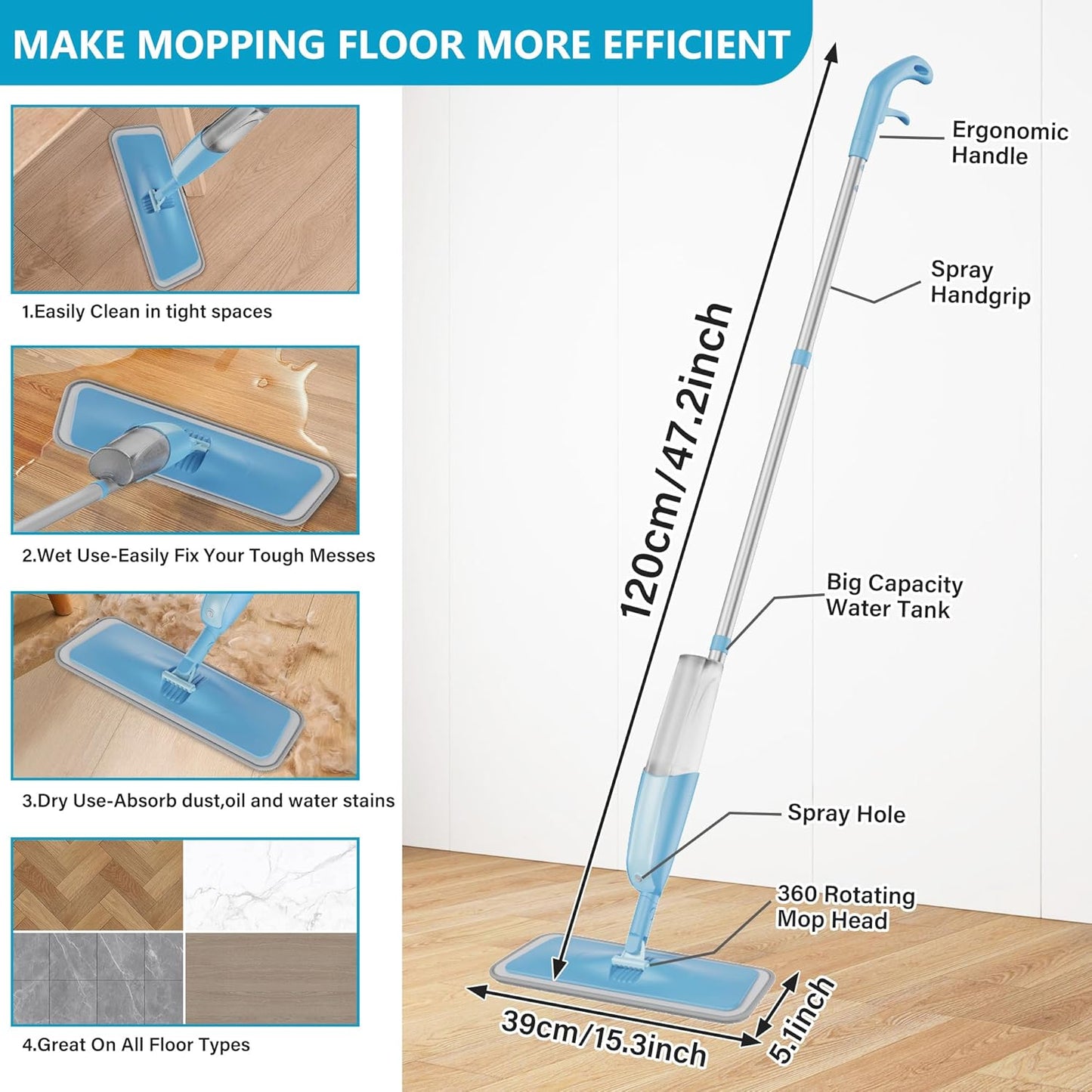 Spray Cleaning Mop ( 3 in 1 )
