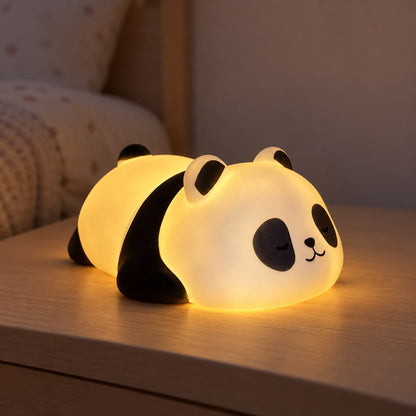 Cute Silicone Panda Night LED Light For Bedrooms & Kidsroom