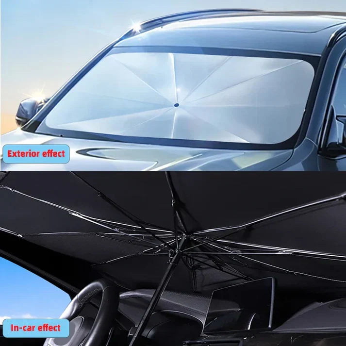 Universal Foldable Car Windshield Sunshade Umbrella – UV & Heat Protection for All Cars