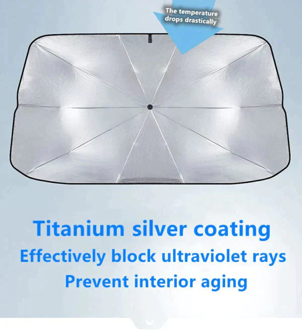 Universal Foldable Car Windshield Sunshade Umbrella – UV & Heat Protection for All Cars