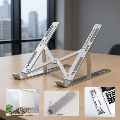BILAFIYA Premium Adjustable Laptop Stand – Foldable Aluminum Tablet & Laptop Holder