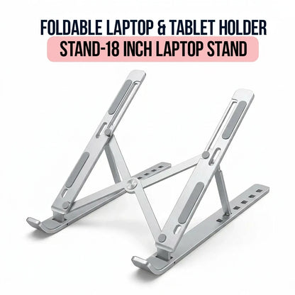 BILAFIYA Premium Adjustable Laptop Stand – Foldable Aluminum Tablet & Laptop Holder