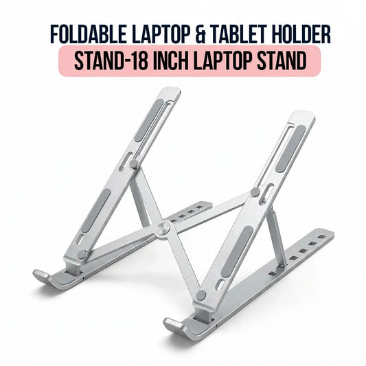 BILAFIYA Premium Adjustable Laptop Stand – Foldable Aluminum Tablet & Laptop Holder