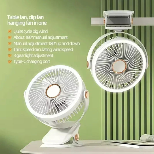 720° Rechargebale Desk Fan