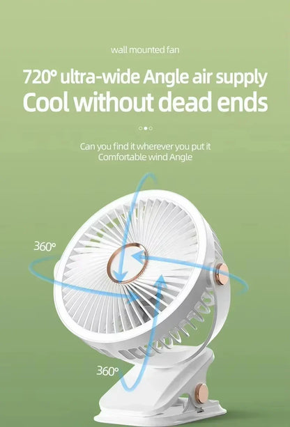 720° Rechargebale Desk Fan