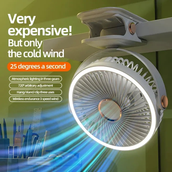 720° Rechargebale Desk Fan