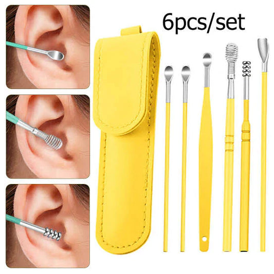Ear Cleaner Earwax Removal Tools with Pu Leather Case