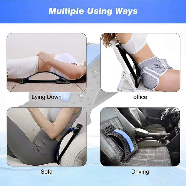 Back Stretcher, Magic Back Support Spine Stretcher with Foam Pad, Back Massager Stretcher