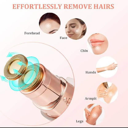BILAFIYA 2-in-1 Rechargeable Facial Hair Remover & Eyebrow Trimmer for Women