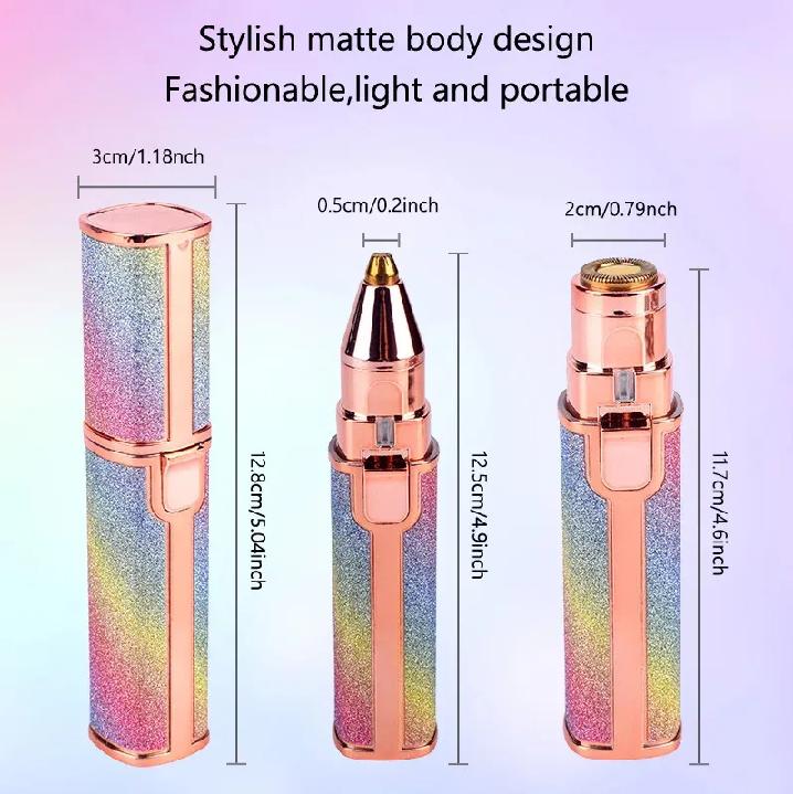 BILAFIYA 2-in-1 Rechargeable Facial Hair Remover & Eyebrow Trimmer for Women