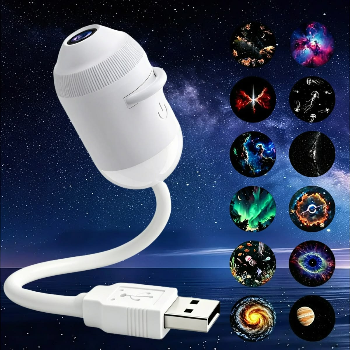 Starry Sky Galaxy Star Night Light Projector Lamp