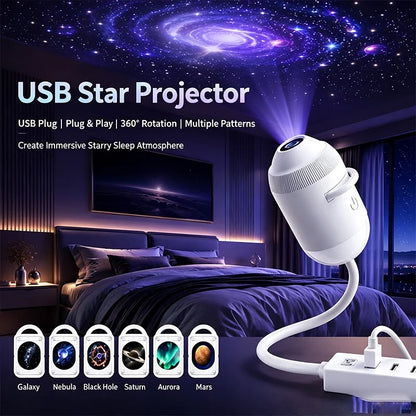Starry Sky Galaxy Star Night Light Projector Lamp