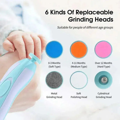 BILAFIYA 6-in-1 Electric Baby Nail Trimmer Kit