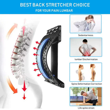 Back Stretcher, Magic Back Support Spine Stretcher with Foam Pad, Back Massager Stretcher